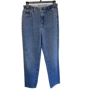 Vintage 90s Womans Lee mom blue heans w/stretch waist size 6 short